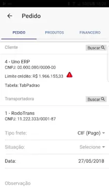 Uno ERP android App screenshot 2